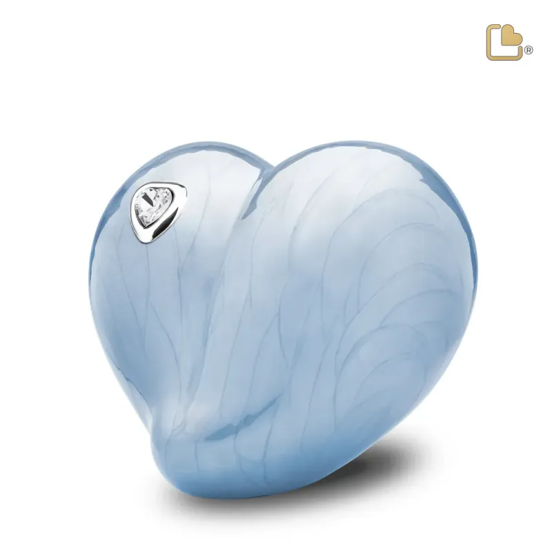 LoveHeart m/Swarovski sten Blå